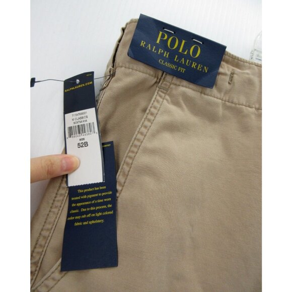 Ralph Lauren Polo Shorts 52 Big Cargo Utility Canvas Classic Fit NEW - Picture 3 of 10